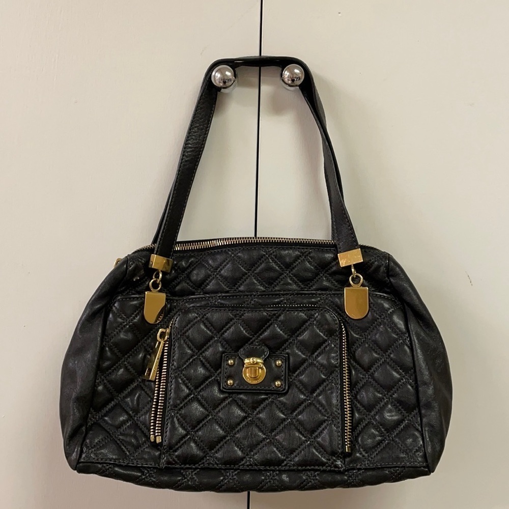 Marc Jacobs Black Quilted Leather Shoulder Bag